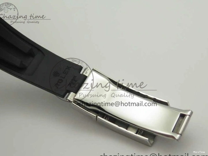 MiroTime 0217 Daytona 116519 Noob 1:1 Best Edition 904L SS Case Gray Black Dial on Black Rubber Strap SA4130 (Free Extra Strap) Durable 3336